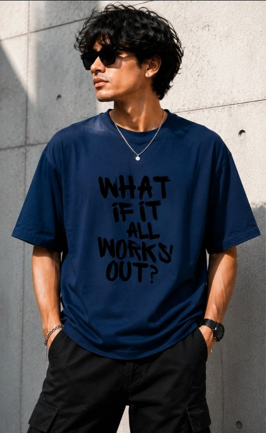 What If It Works Out Collection Oversized Classic T-Shirt unisex