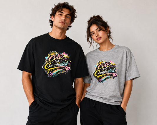 Cute but Complicated Graphic Oversized Classic OVERSIZED T-Shirt