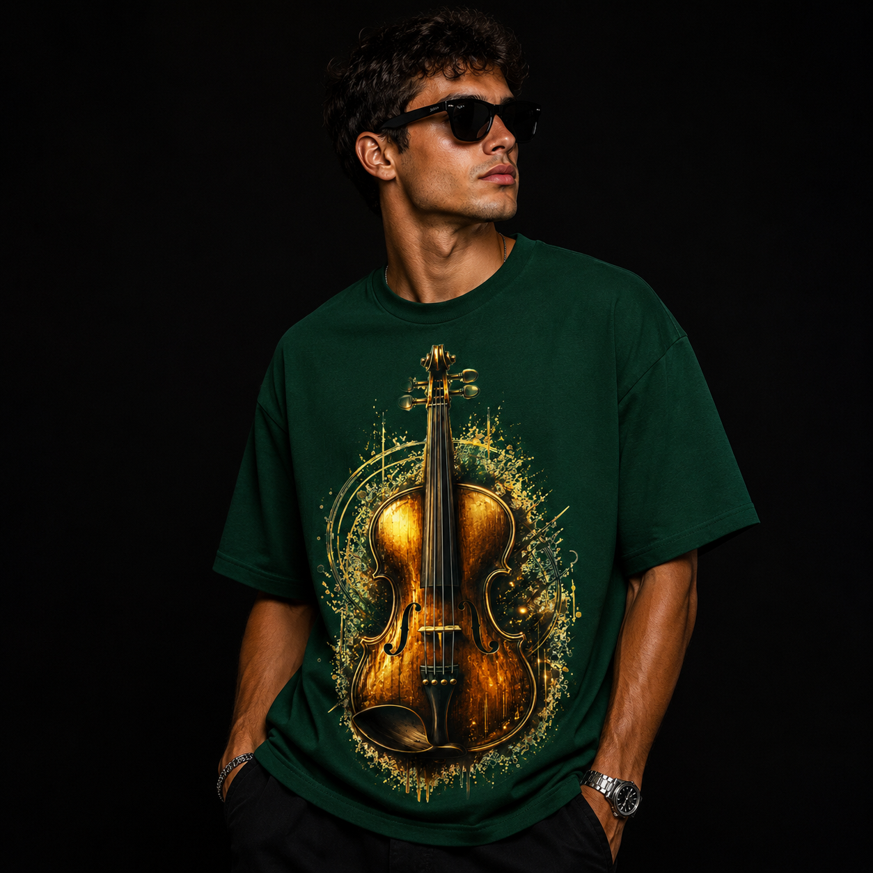 Violin Vibes Unisex Classic Crew T-Shirt for Men & Women