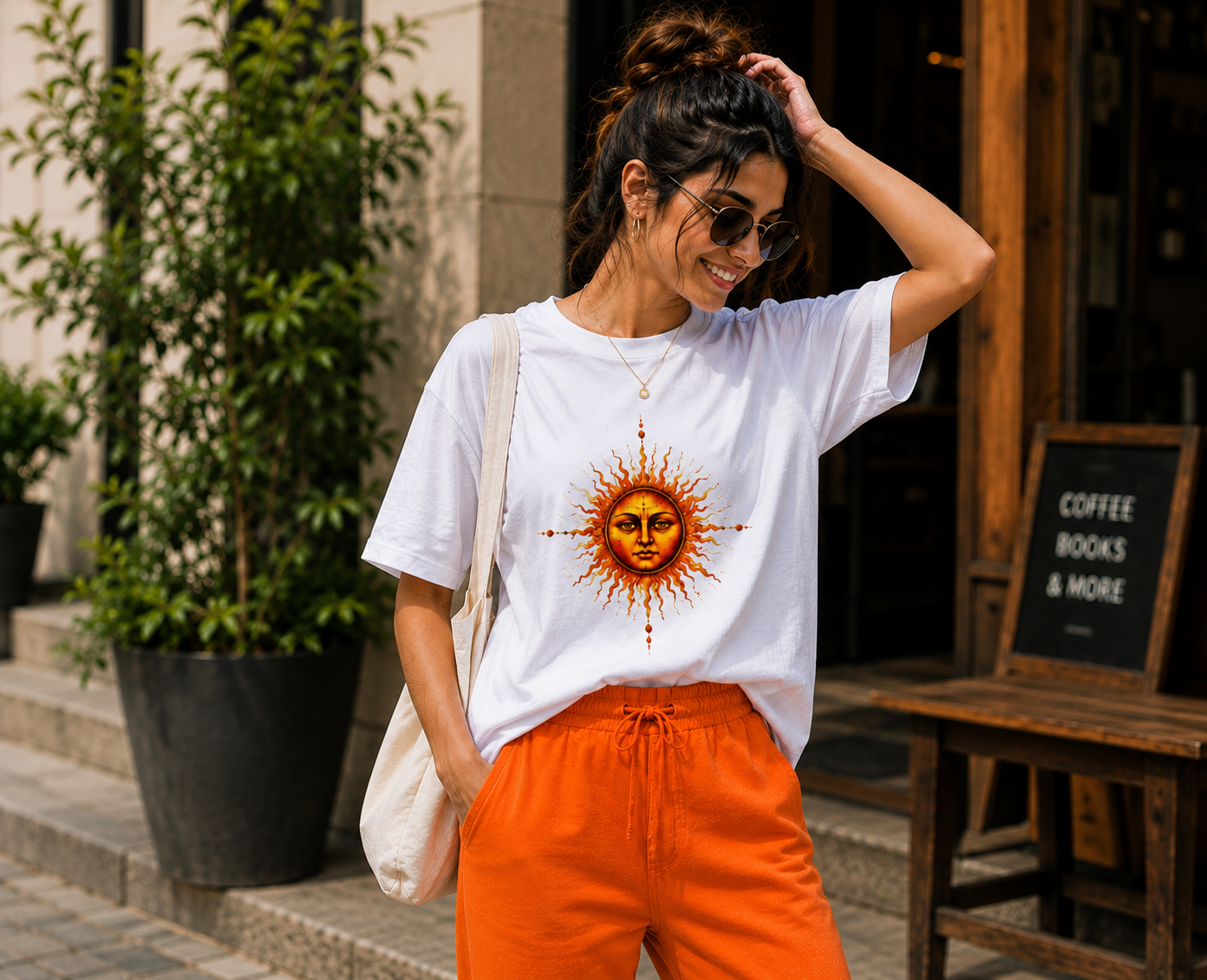 Mystic Sun Energy Graphic Unisex Classic Crew T-Shirt for Men & Women
