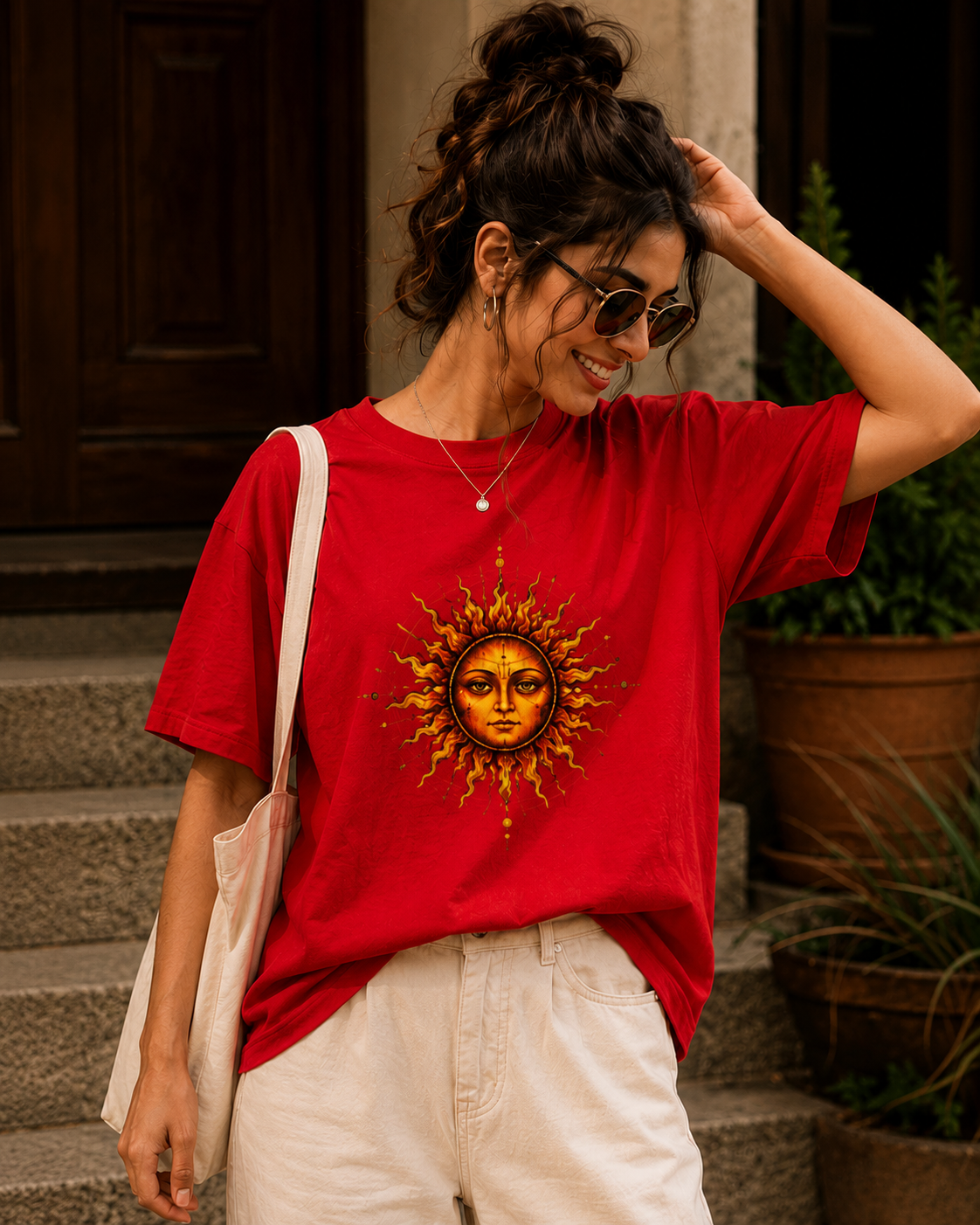 Mystic Sun Energy Graphic Unisex Classic Crew T-Shirt for Men & Women