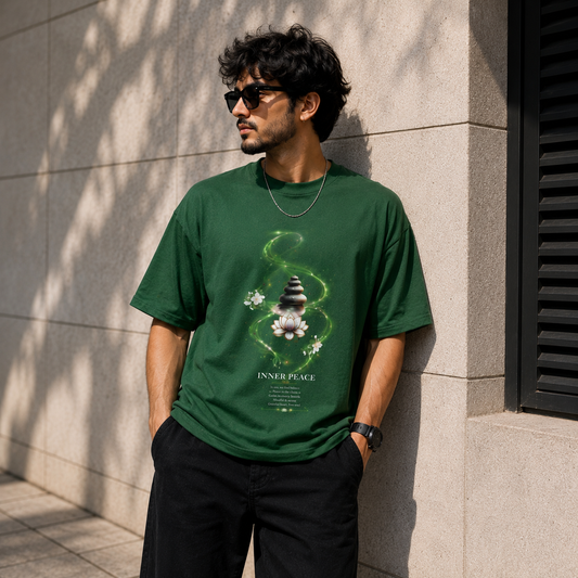 Inner Peace Spiritual Lotus Graphic Unisex Classic Crew T-Shirt for Men & Women