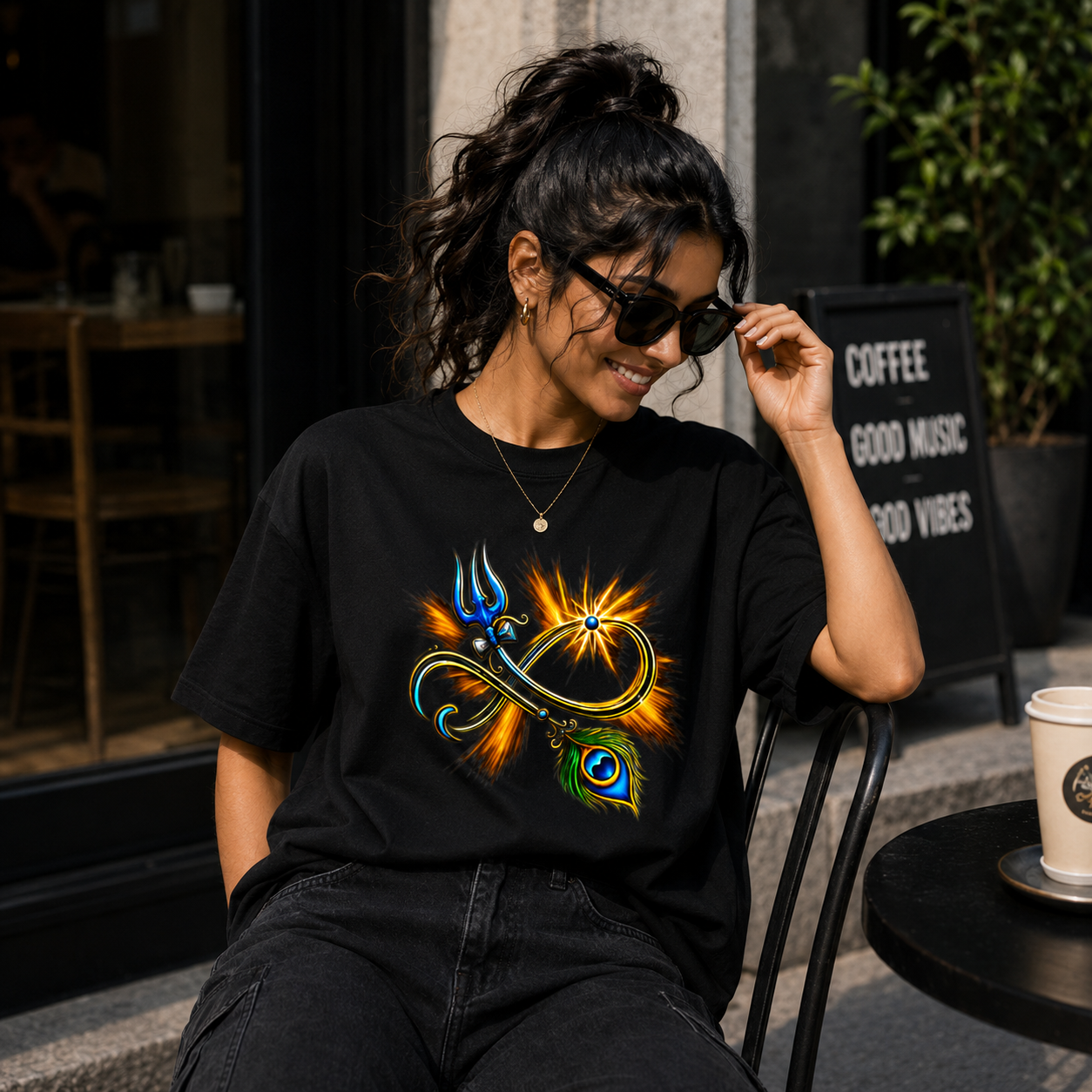 Divine Protection Graphic Unisex Classic Crew T-Shirt for Men & Women