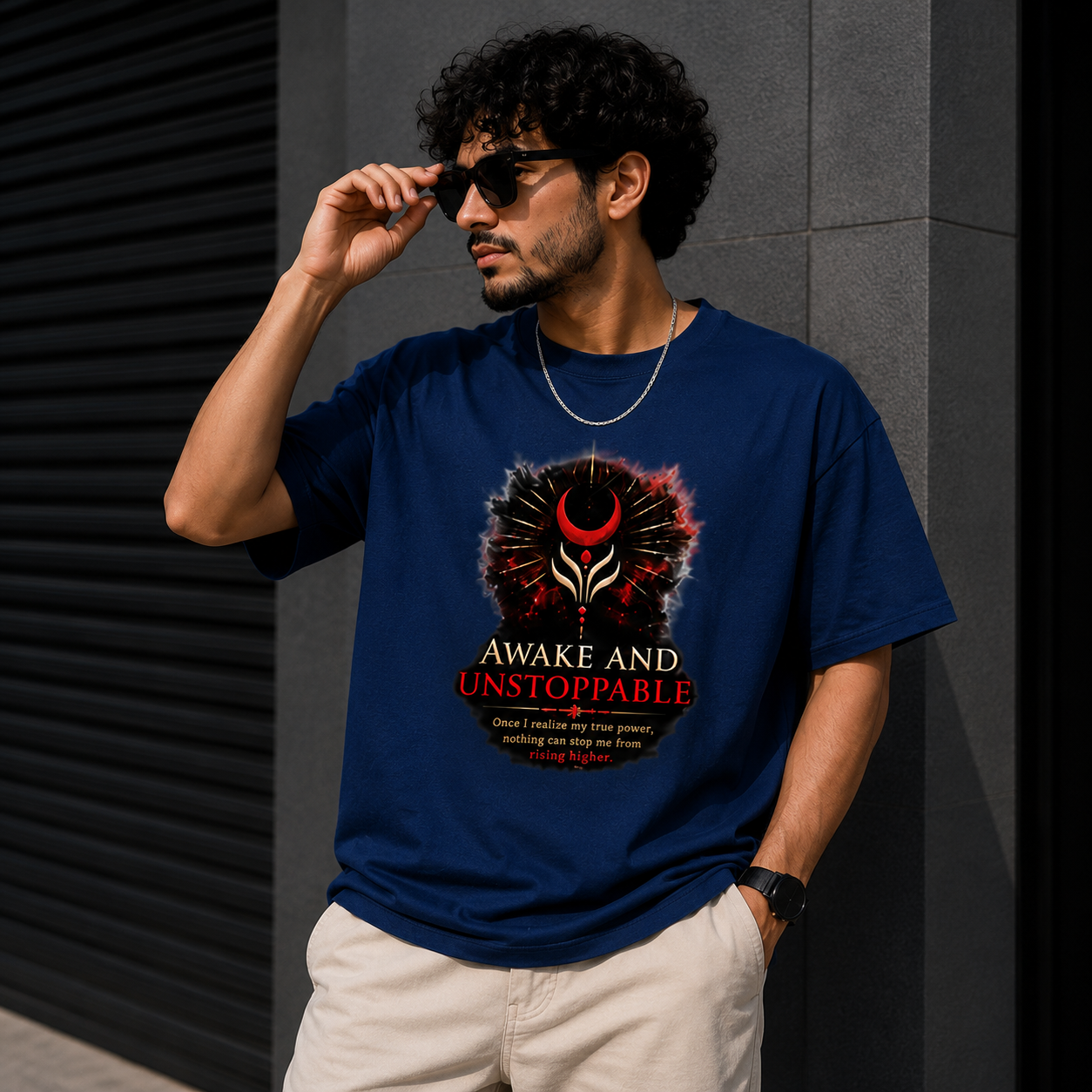 Awake & Unstoppable Motivational Unisex Classic Crew T-Shirts for Men & Women