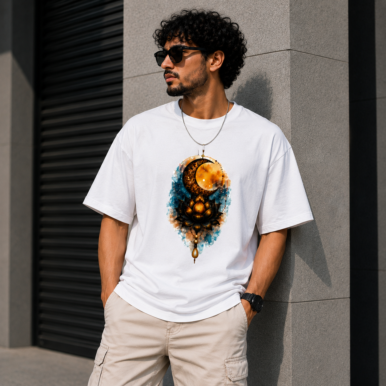 Moon Energy Graphic Unisex Classic Crew T-Shirt for Men & Women