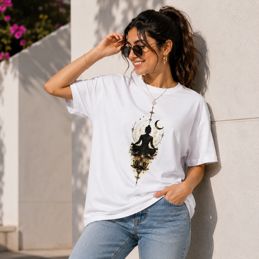 Mystic Meditation Graphic Unisex Classic Crew T-Shirt for Men & Women