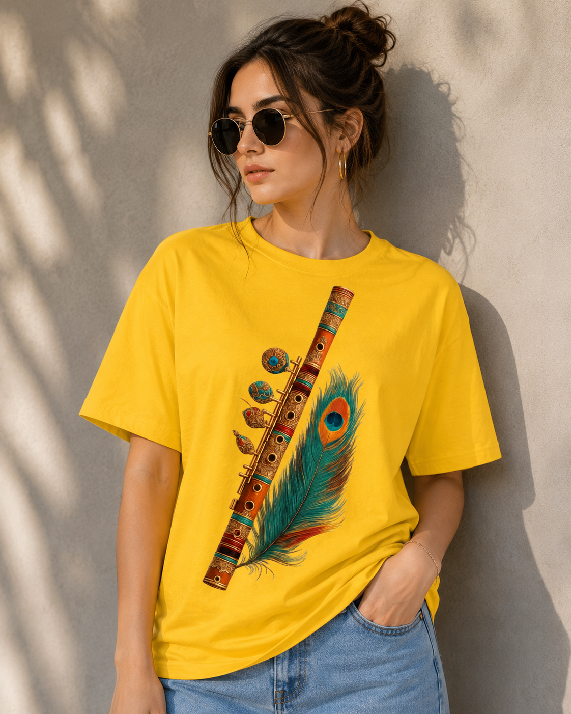 Divine Feather Flute Unisex Classic Crew T-Shirt