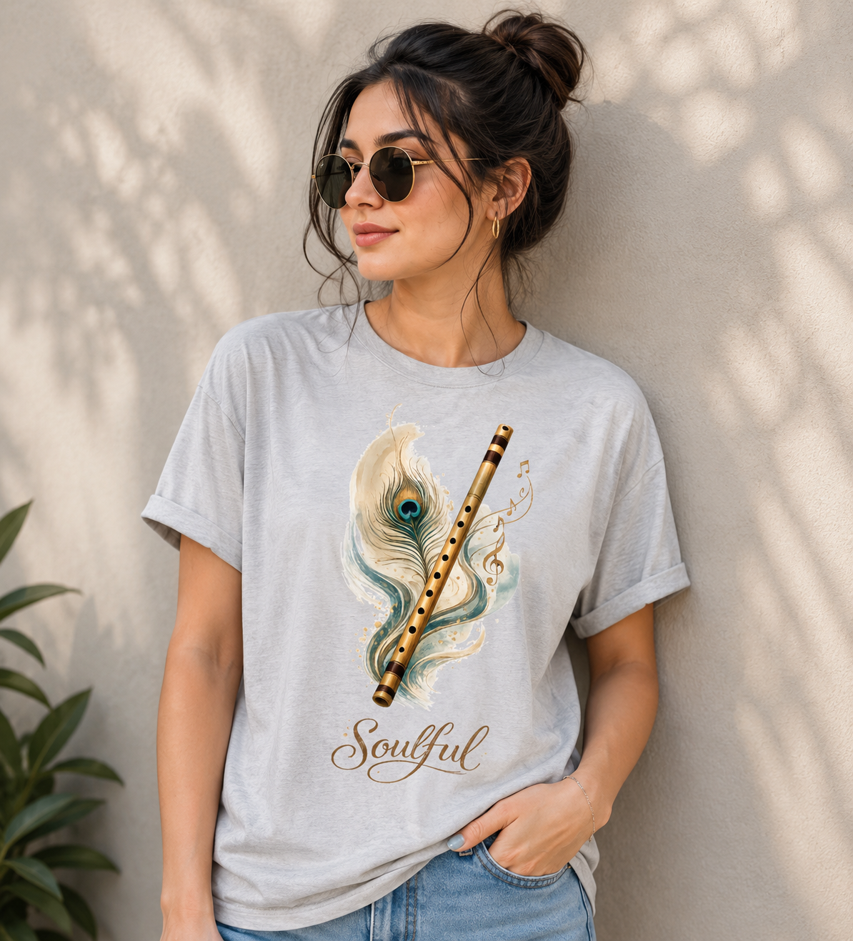 Soulful Flute Unisex Classic Crew T-Shirt