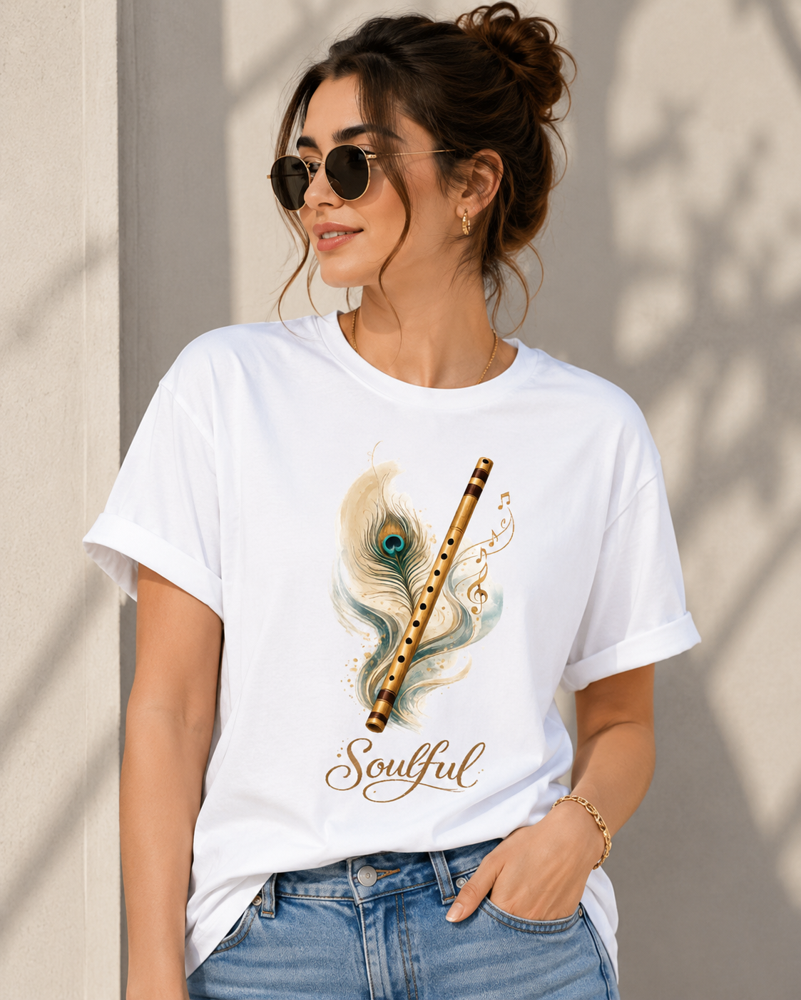 Soulful Flute Unisex Classic Crew T-Shirt