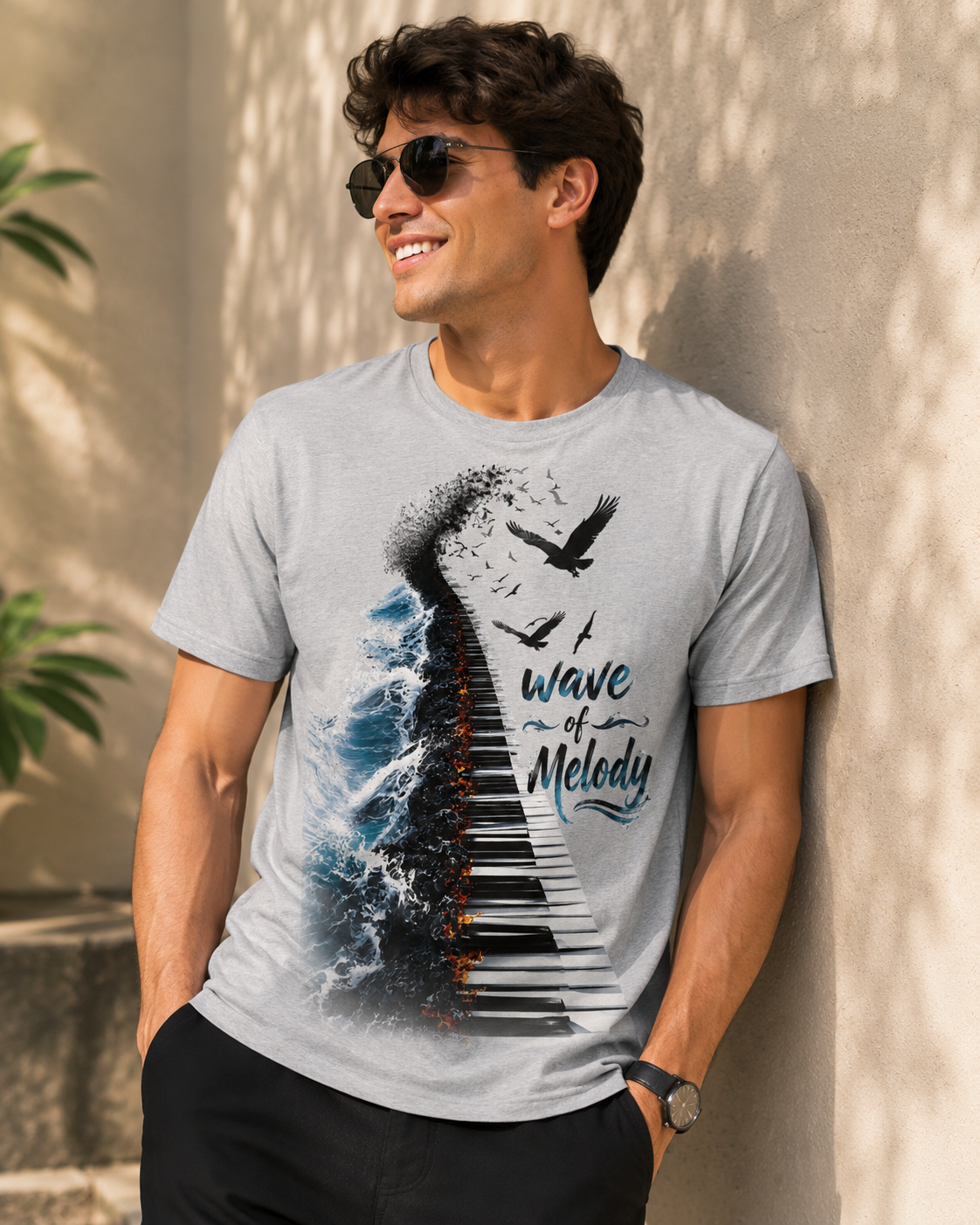 Wave of Melody Unisex Classic Crew T-Shirt