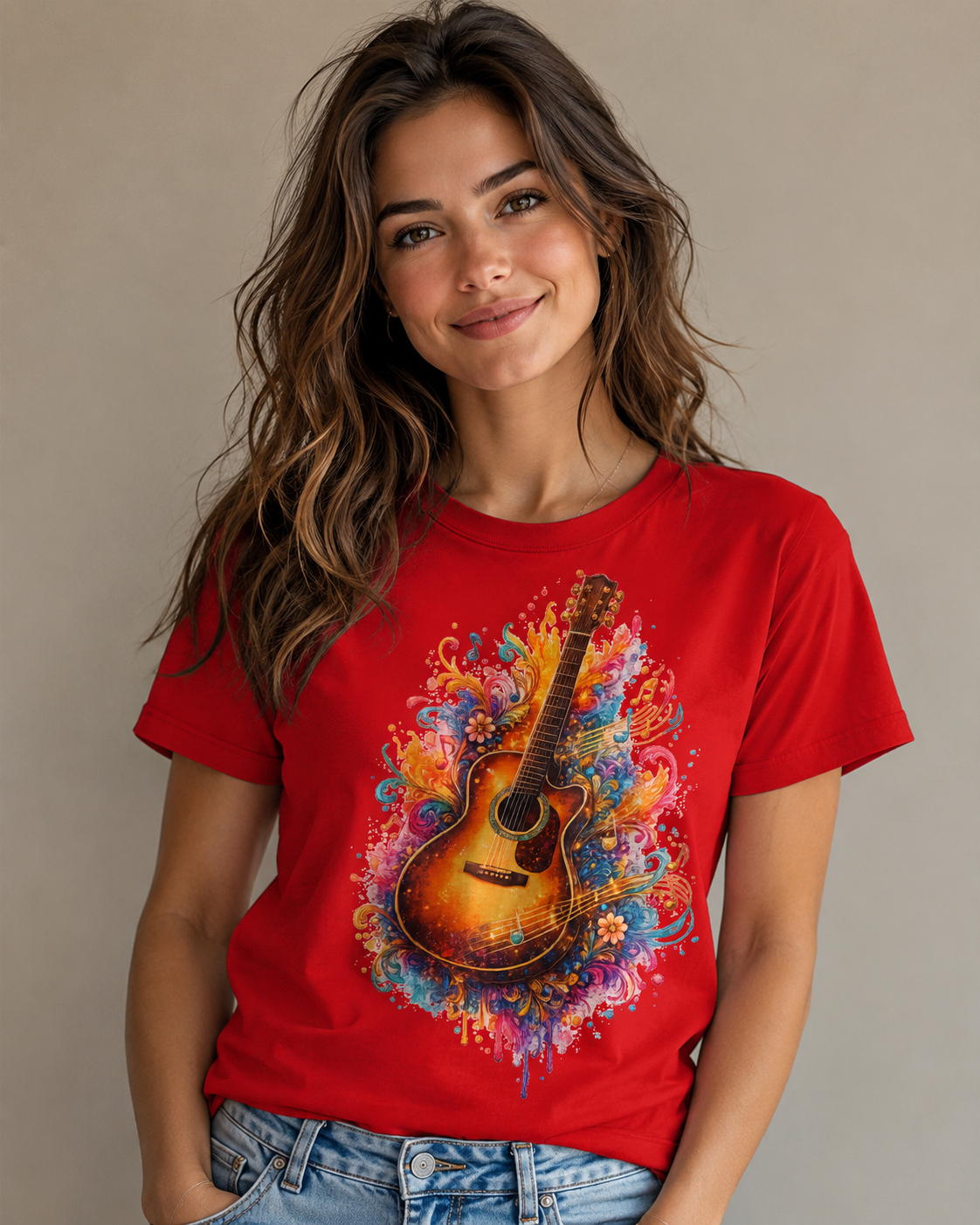 Guitar Vibes Unisex Classic Crew T-Shirt