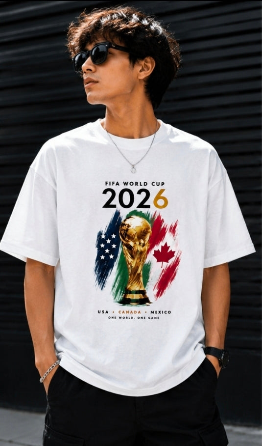 FIFA World Cup 2026 Oversized Graphic T-Shirt – Football Fan Tee