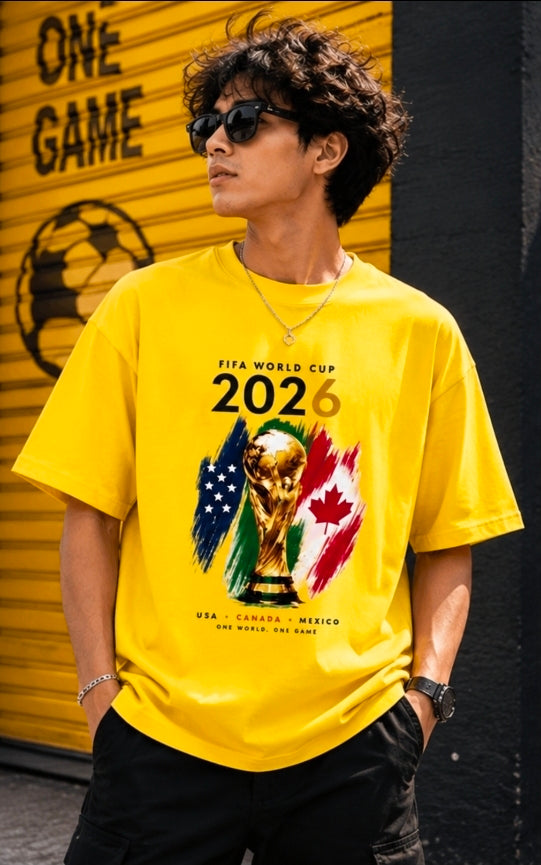 FIFA World Cup 2026 Oversized Graphic T-Shirt – Football Fan Tee
