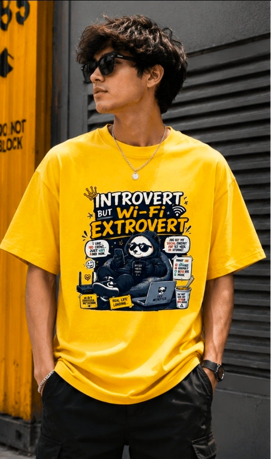 Introvert But Wi-Fi Extrovert Oversized Graphic