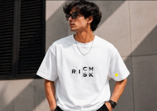 Risk Rich Oversized Graphic T-Shirt