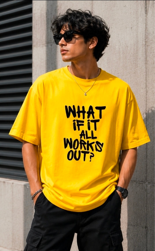 What If It Works Out Collection Oversized Classic T-Shirt unisex
