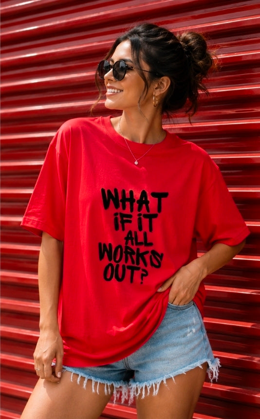 What If It Works Out Collection Oversized Classic T-Shirt unisex