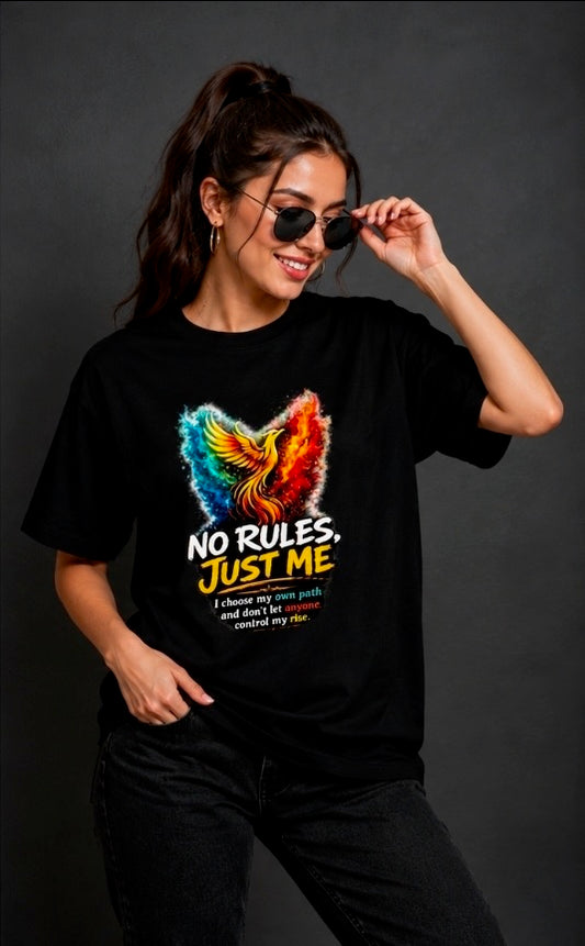 No Rules Just Me Graphic Unisex Classic Crew T-Shirt for Men & Women