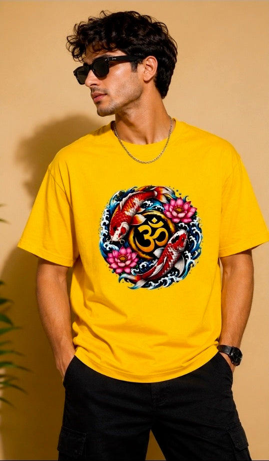 Om Koi Fish Spiritual Unisex Classic Crew T-Shirts for Men & Women