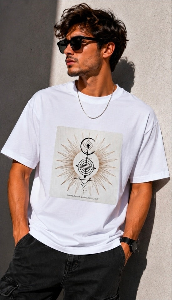 Sacred Geometry Spiritual Graphic Unisex Classic Crew T-Shirt