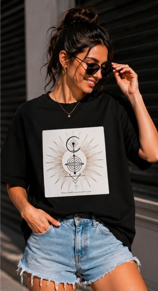 Sacred Geometry Spiritual Graphic Unisex Classic Crew T-Shirt
