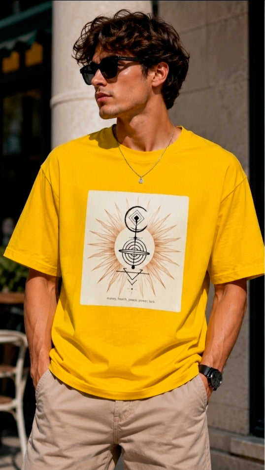 Sacred Geometry Spiritual Graphic Unisex Classic Crew T-Shirt